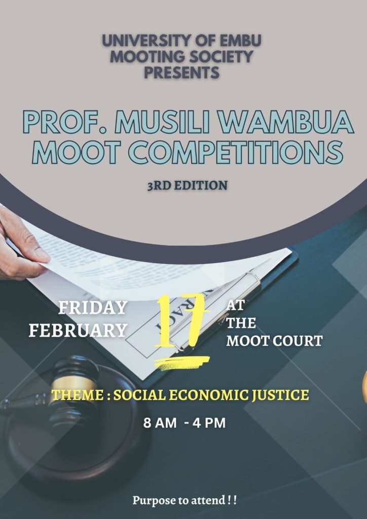 3rd Edition of the Prof. Musili Wambua Moot Court Competition